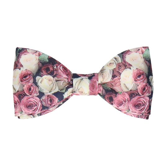 Pink Blossom Photographic Roses Bow Tie - Bow Tie with Free UK Delivery - Mrs Bow Tie
