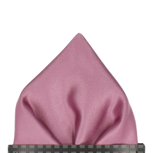 Plain Solid Mauve Pink Satin Pocket Square - Pocket Square with Free UK Delivery - Mrs Bow Tie