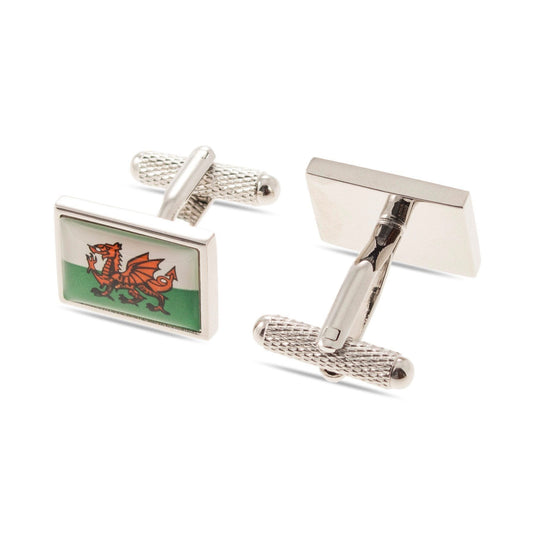 Welsh Flag Cufflinks - Cufflinks with Free UK Delivery - Mrs Bow Tie