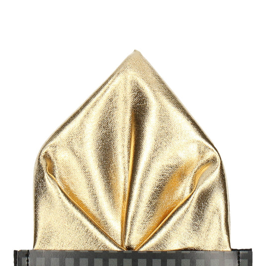 Metallic Gold Pocket Square - Pocket Square with Free UK Delivery - Mrs Bow Tie