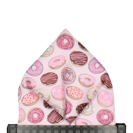 Doughnuts Donut Pink Pocket Square - Pocket Square with Free UK Delivery - Mrs Bow Tie