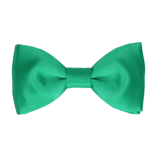 Plain Solid Emerald Green Satin Bow Tie - Bow Tie with Free UK Delivery - Mrs Bow Tie