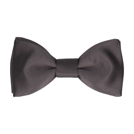 Plain Solid Gunmetal Grey Satin Bow Tie - Bow Tie with Free UK Delivery - Mrs Bow Tie