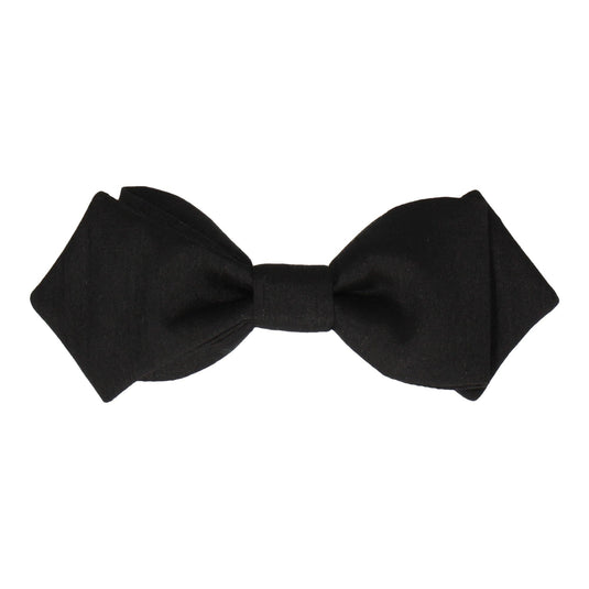 Black Faux Silk Bow Tie - Bow Tie with Free UK Delivery - Mrs Bow Tie