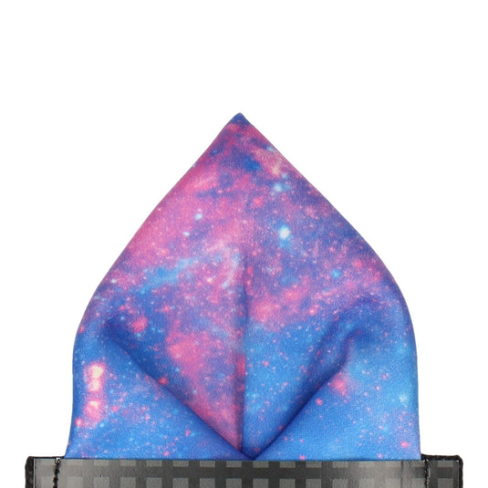Space Galaxy Purple Nebula Pocket Square - Pocket Square with Free UK Delivery - Mrs Bow Tie