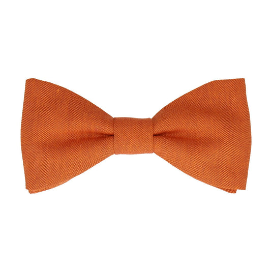 Cotton Burnt Orange Bow Tie - Bow Tie with Free UK Delivery - Mrs Bow Tie