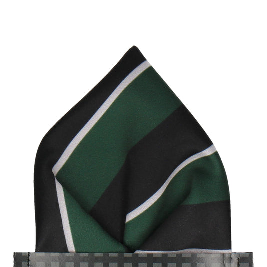Dark Green & Navy Pocket Square - Pocket Square with Free UK Delivery - Mrs Bow Tie