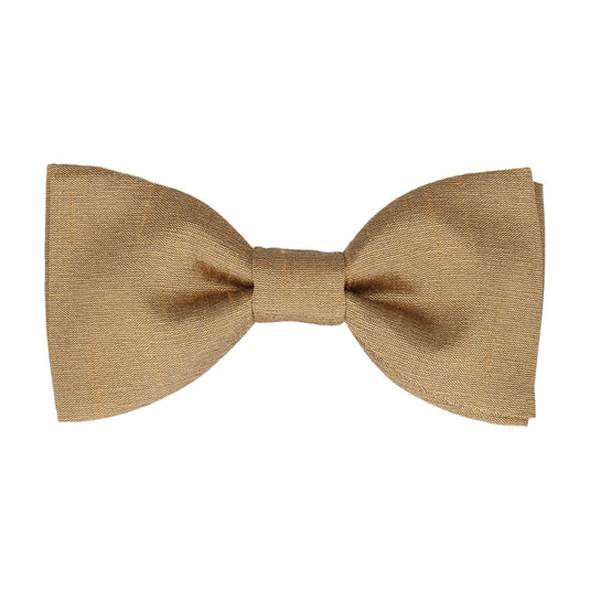 Antique Gold Faux Silk Bow Tie - Bow Tie with Free UK Delivery - Mrs Bow Tie