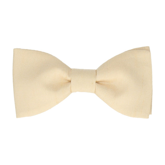 Oyster Cream Faux Silk Bow Tie - Bow Tie with Free UK Delivery - Mrs Bow Tie