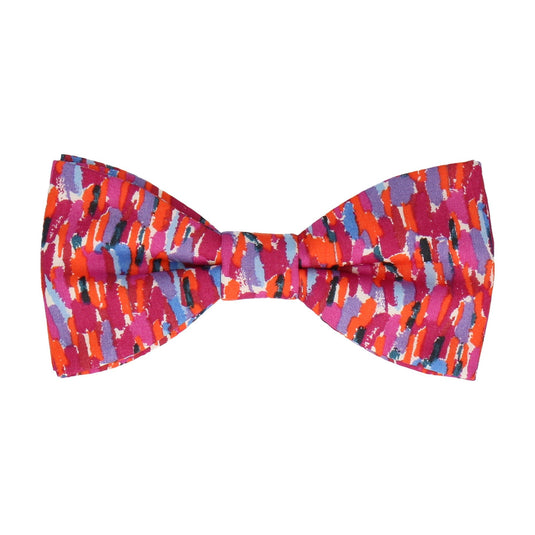 Red Pink Meadow Rain Liberty Cotton Bow Tie - Bow Tie with Free UK Delivery - Mrs Bow Tie