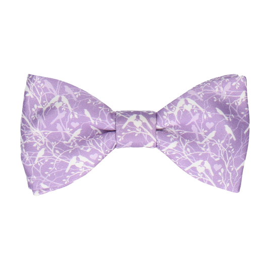 Lavender Love Birds Wedding Bow Tie - Bow Tie with Free UK Delivery - Mrs Bow Tie