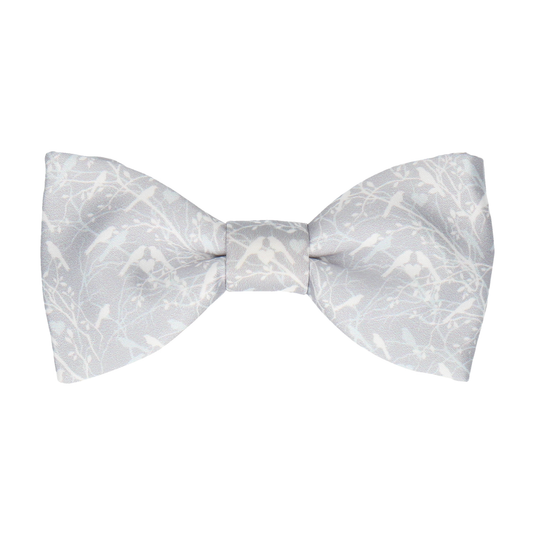 Platinum Grey Love Birds Wedding Bow Tie - Bow Tie with Free UK Delivery - Mrs Bow Tie