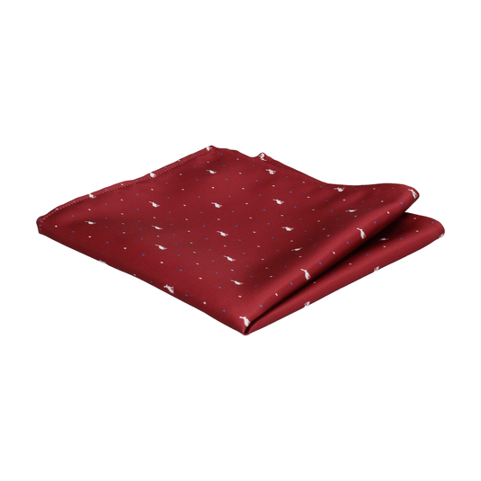 Leveret Hare Red Pocket Square - Pocket Square with Free UK Delivery - Mrs Bow Tie