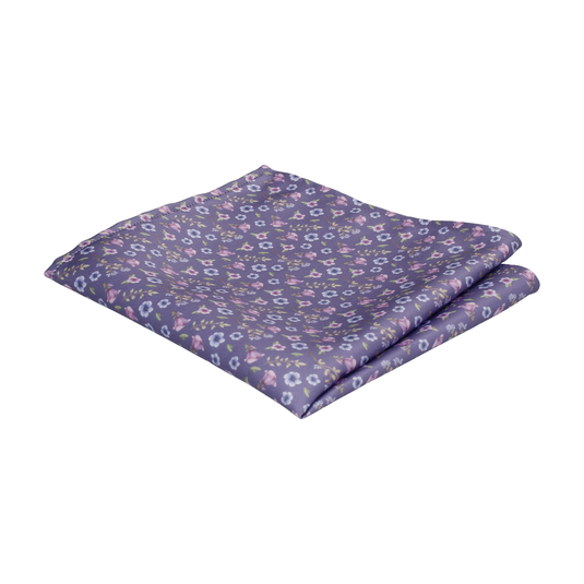 Mauve Light Purple Ditsy Floral Wedding Pocket Square - Pocket Square with Free UK Delivery - Mrs Bow Tie