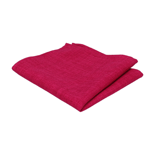 Summer Pink Textured Cotton Linen Pocket Square - Pocket Square with Free UK Delivery - Mrs Bow Tie