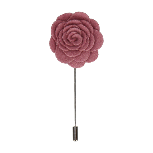 Pink Wool Flower Lapel Pin - Lapel Pin with Free UK Delivery - Mrs Bow Tie