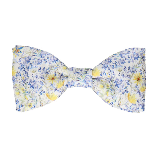 Light Blue & White Floral Bow Tie - Bow Tie with Free UK Delivery - Mrs Bow Tie