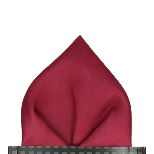 Plain Solid Bordeaux Red Pocket Square - Pocket Square with Free UK Delivery - Mrs Bow Tie