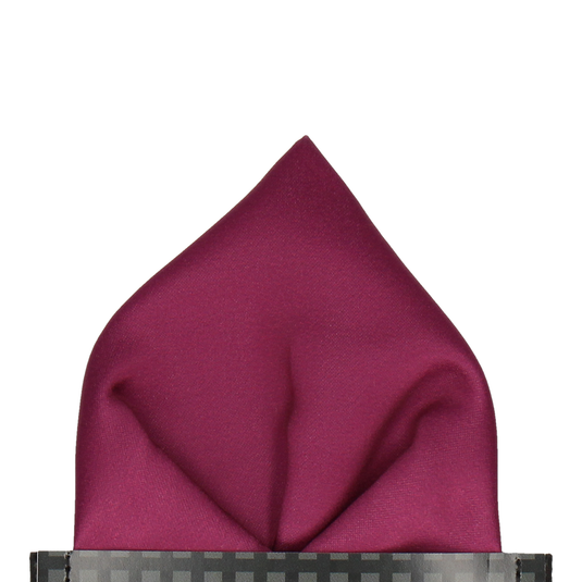 Plain Solid Mulberry Pink Pocket Square - Pocket Square with Free UK Delivery - Mrs Bow Tie