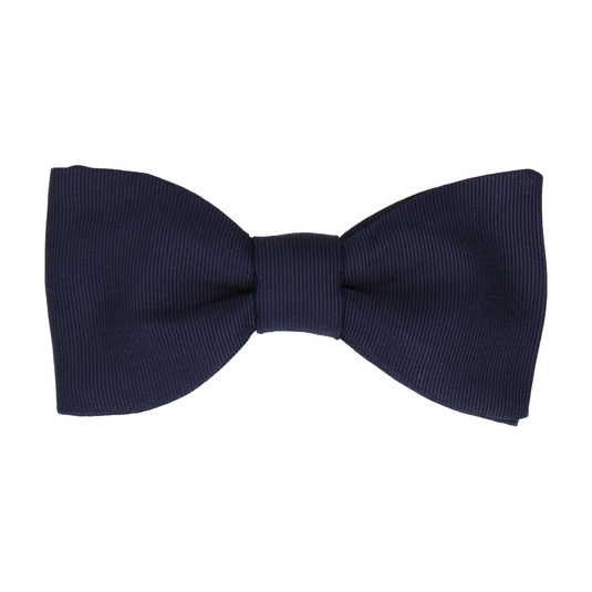 Grosgrain Navy Blue Bow Tie - Bow Tie with Free UK Delivery - Mrs Bow Tie