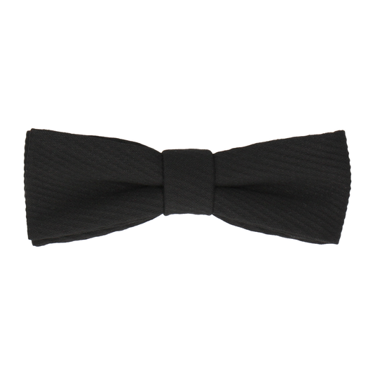 Faux Seersucker in Black Bow Tie - Bow Tie with Free UK Delivery - Mrs Bow Tie
