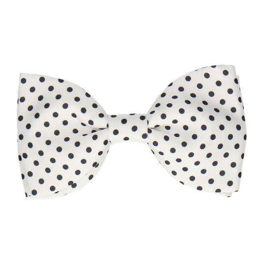 Black Spots White Bow Tie - Bow Tie with Free UK Delivery - Mrs Bow Tie