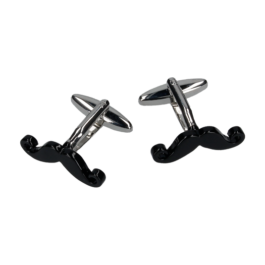 Black Moustaches Cufflinks - Cufflinks with Free UK Delivery - Mrs Bow Tie