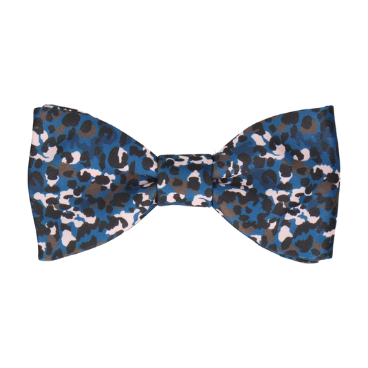 Blue Modern Leopard Animal Print Bow Tie - Bow Tie with Free UK Delivery - Mrs Bow Tie