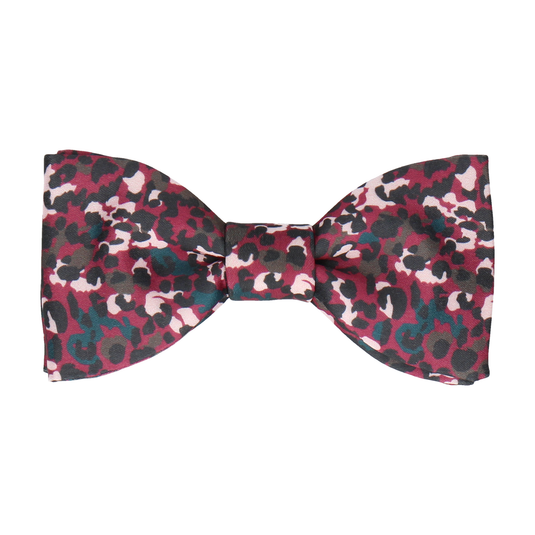 Mulberry Modern Leopard Print Bow Tie - Bow Tie with Free UK Delivery - Mrs Bow Tie