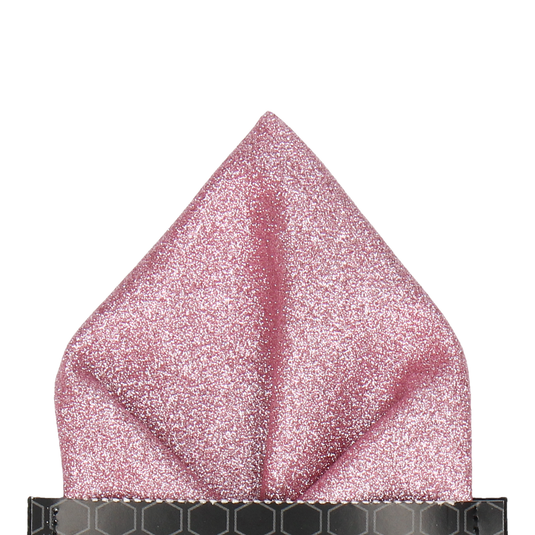 Pink Glitter Pocket Square - Pocket Square with Free UK Delivery - Mrs Bow Tie