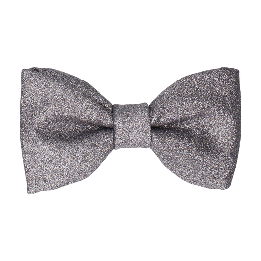 Dark Silver Glitter Bow Tie - Bow Tie with Free UK Delivery - Mrs Bow Tie