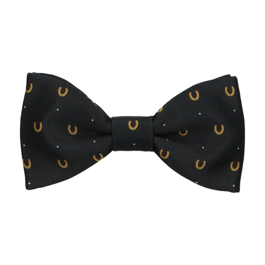 Equestrian Jockey Black Horseshoe Bow Tie - Bow Tie with Free UK Delivery - Mrs Bow Tie
