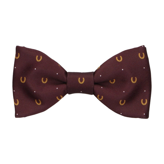 Equestrian Jockey Burgundy Red Horseshoe Bow Tie - Bow Tie with Free UK Delivery - Mrs Bow Tie