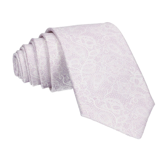 Intricate Lilac Floral Lace Print Tie - Tie with Free UK Delivery - Mrs Bow Tie
