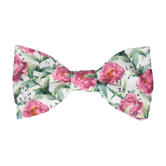 Pink Peony, Eucalyptus and Berries Bow Tie - Bow Tie with Free UK Delivery - Mrs Bow Tie