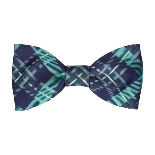 Green Modern Tartan Check Bow Tie - Bow Tie with Free UK Delivery - Mrs Bow Tie