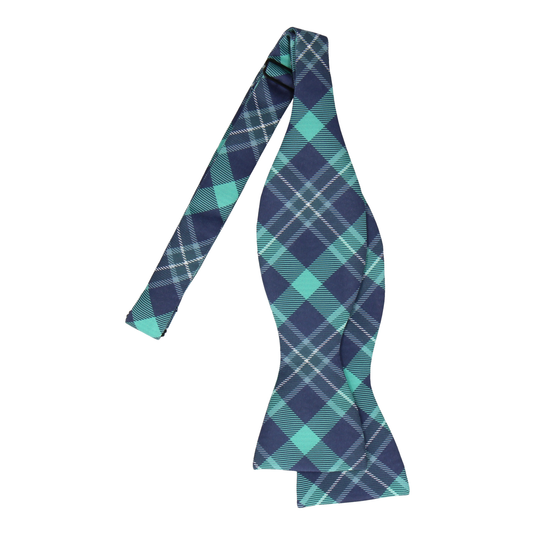 Green Modern Tartan Check Bow Tie - Bow Tie with Free UK Delivery - Mrs Bow Tie
