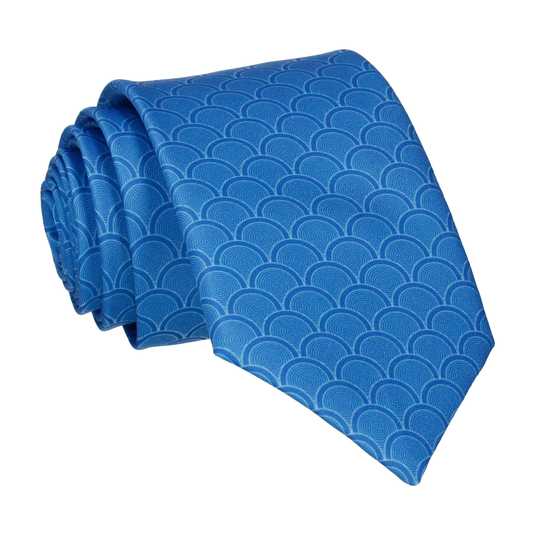 Royal Blue Wedding Fans Tie - Tie with Free UK Delivery - Mrs Bow Tie