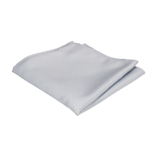 Platinum Grey Wedding Fans Pocket Square - Pocket Square with Free UK Delivery - Mrs Bow Tie