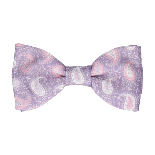 Pink & White Floral Paisley Lilac Bow Tie - Bow Tie with Free UK Delivery - Mrs Bow Tie