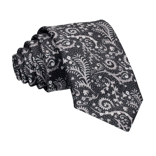 Black Colourful Multi Reef Print Tie - Tie with Free UK Delivery - Mrs Bow Tie