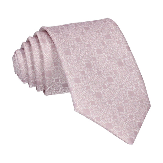 Arabic Tile Pattern Dusk Pink Tie - Tie with Free UK Delivery - Mrs Bow Tie