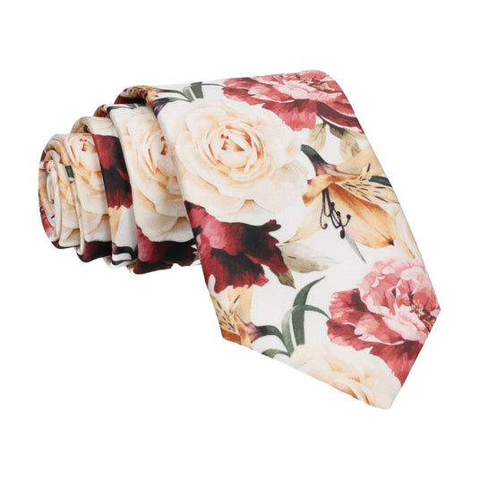 Lily Rose Bouquet White Tie - Tie with Free UK Delivery - Mrs Bow Tie