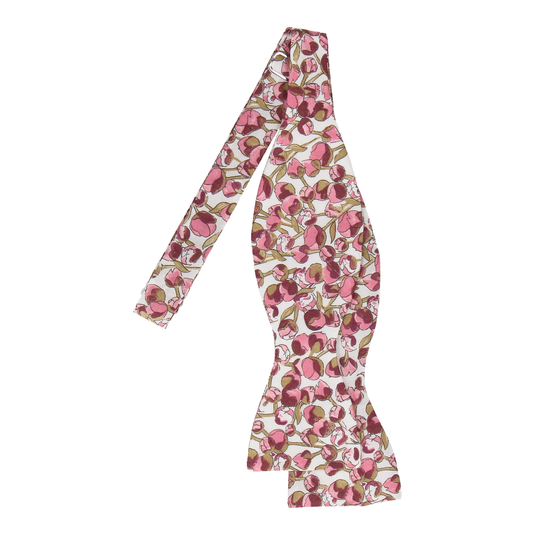 Pale Pink Tulip Elizas Liberty Cotton Bow Tie - Bow Tie with Free UK Delivery - Mrs Bow Tie