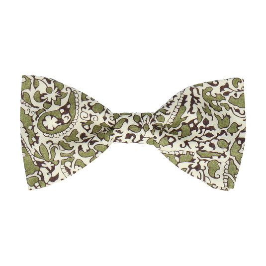 Green Lagos Laurel Liberty Cotton Bow Tie - Bow Tie with Free UK Delivery - Mrs Bow Tie