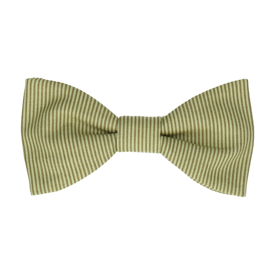 Green Fine Stripe Cotton Bow Tie - Bow Tie with Free UK Delivery - Mrs Bow Tie
