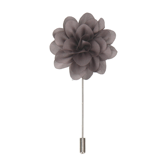 Dove Grey Flower Lapel Pin - Lapel Pin with Free UK Delivery - Mrs Bow Tie
