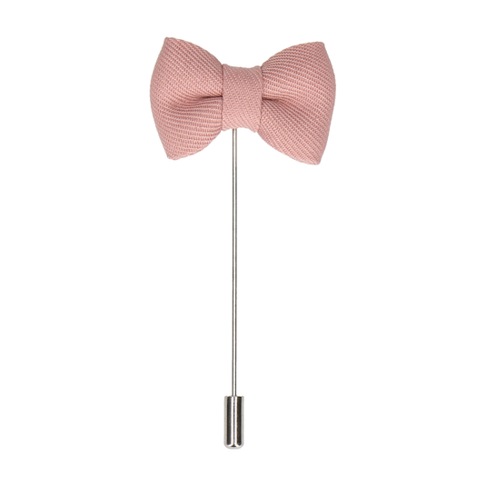 Dusky Pink Bow Tie Lapel Pin - Lapel Pin with Free UK Delivery - Mrs Bow Tie