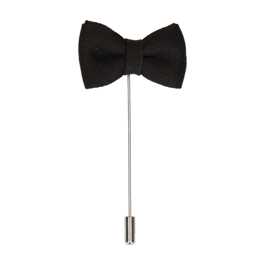 Black Bow Tie Lapel Pin - Lapel Pin with Free UK Delivery - Mrs Bow Tie