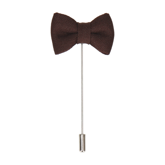 Dark Brown Bow Tie Lapel Pin - Lapel Pin with Free UK Delivery - Mrs Bow Tie